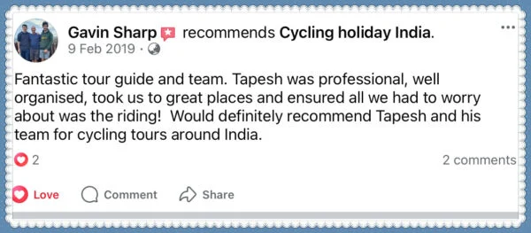 Cycling Holiday India Review